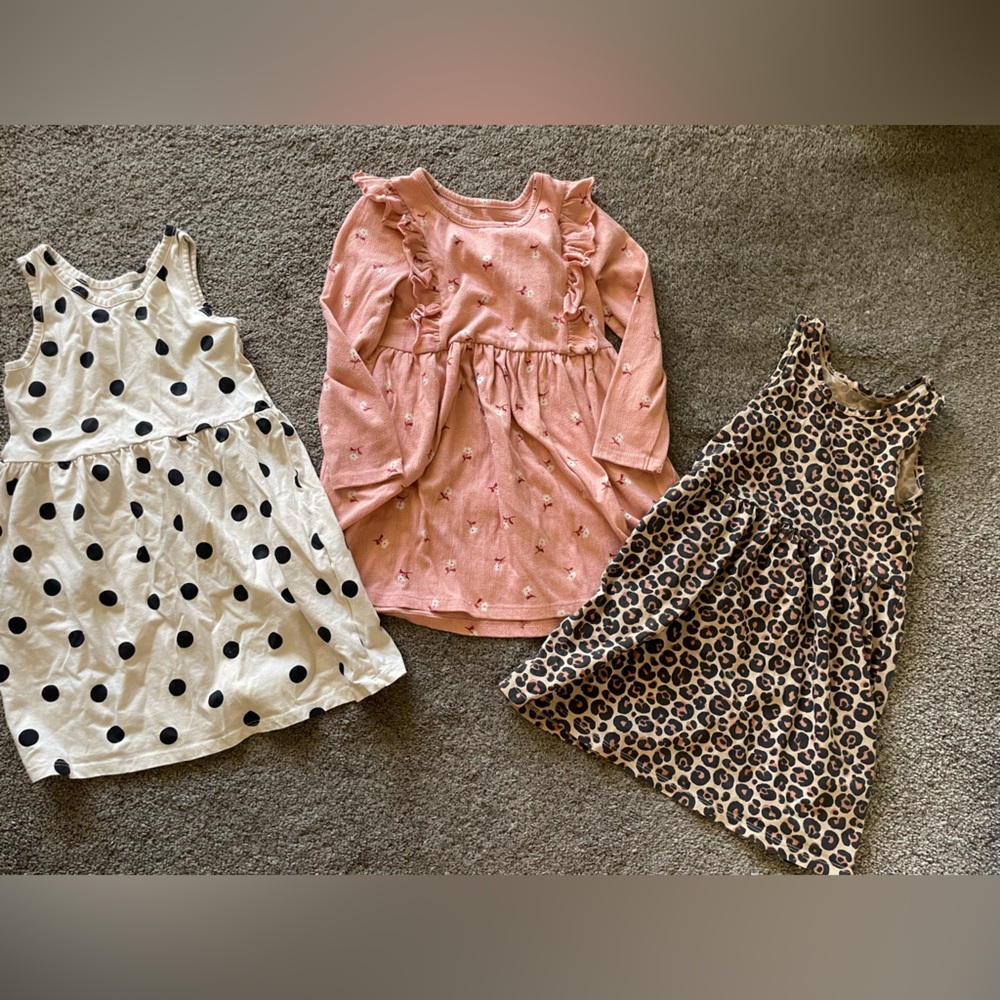 Set of three size 4 dresses & rompers